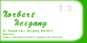 norbert weigang business card